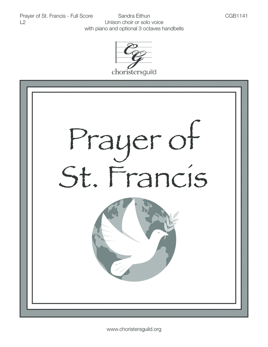Prayer of St. Francis - Full Score Handbell Choir scores gallery preview page 1
