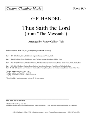 Thus Saith the Lord (Messiah): duet/trio/quartet