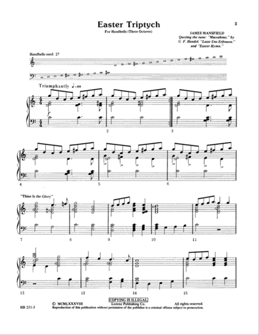 Easter Triptych Easter Triptych 3-Octaves scores gallery preview page 3