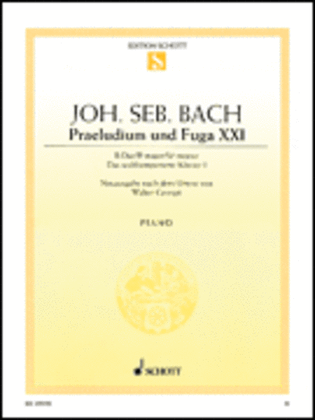 Book cover for Prelude Xxi And Fugue Xxi B-Flat Major BWV 866