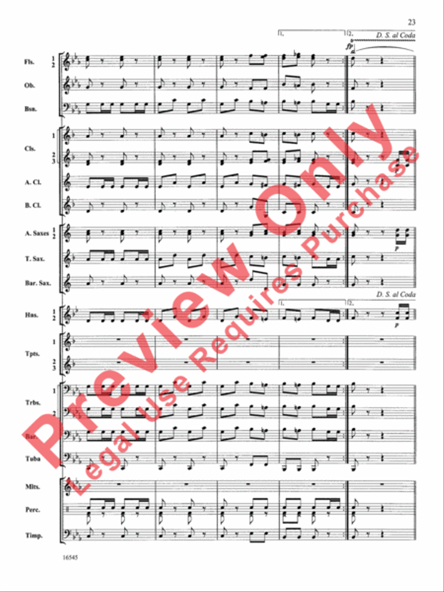 William Tell Overture Concert Band scores gallery preview page 24