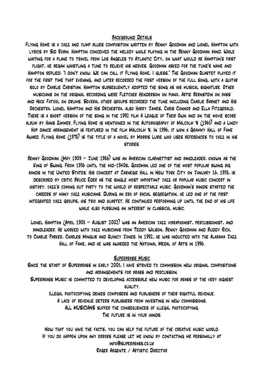 Flying Home Flying Home Brass Ensemble scores gallery preview page 2