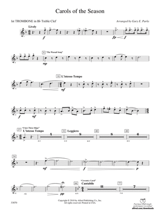 Carols of the Season: (wp) 1st B-flat Trombone T.C.