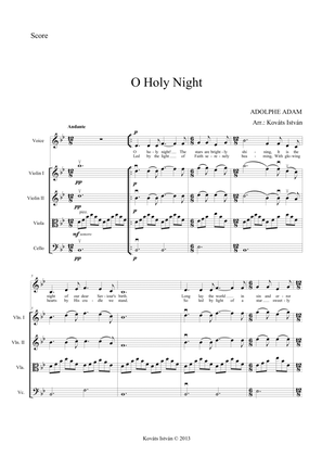 O Holy Night for Vocal Solo and/or String Quartet B-flat