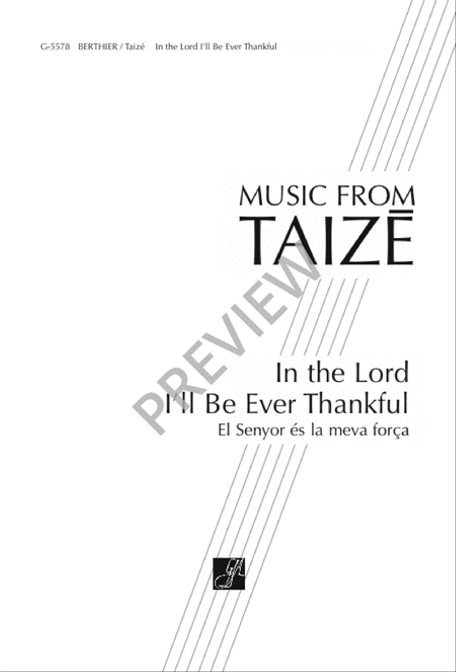 In the Lord I'll Be Ever Thankful / El Senyor és la meva força 4-Part scores gallery preview page 1