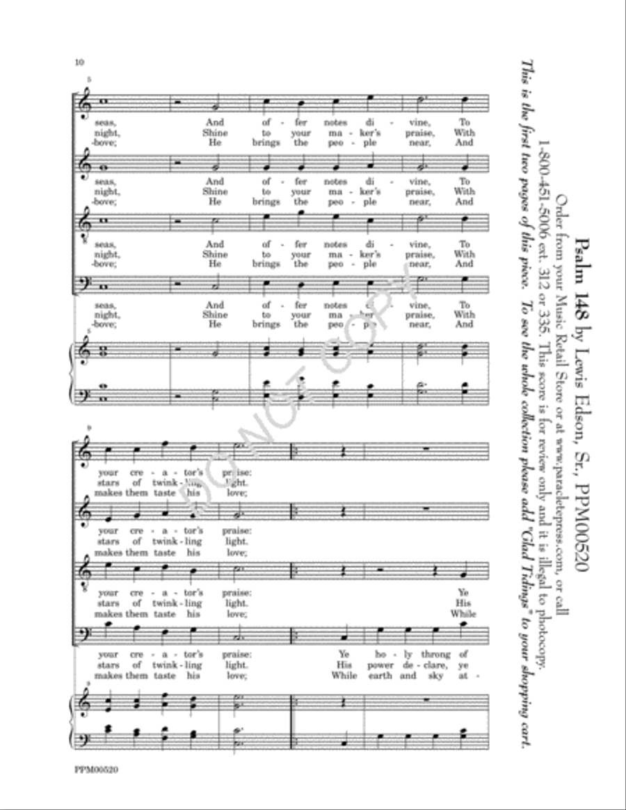 Glad Tidings Glad Tidings 4-Part scores gallery preview page 7