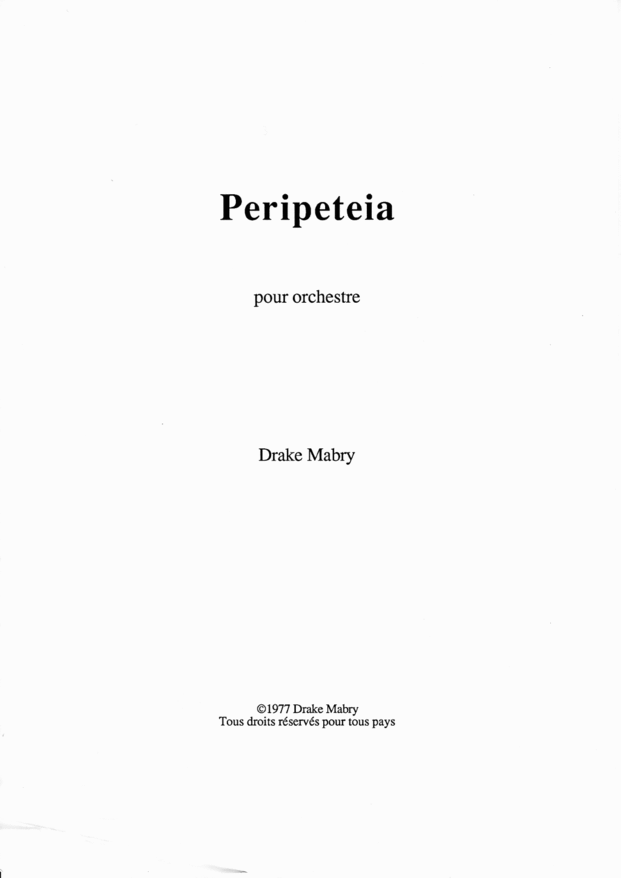 Peripeteia Peripeteia Full Orchestra scores gallery preview page 1