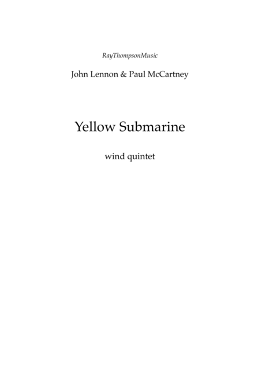 Yellow Submarine Woodwind Quintet scores gallery preview page 2