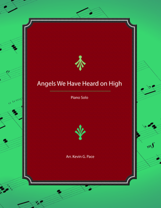 Book cover for Angels We Have Heard on High - advanced piano solo