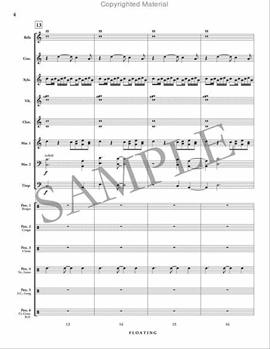 Floating Percussion Ensemble scores gallery preview page 5