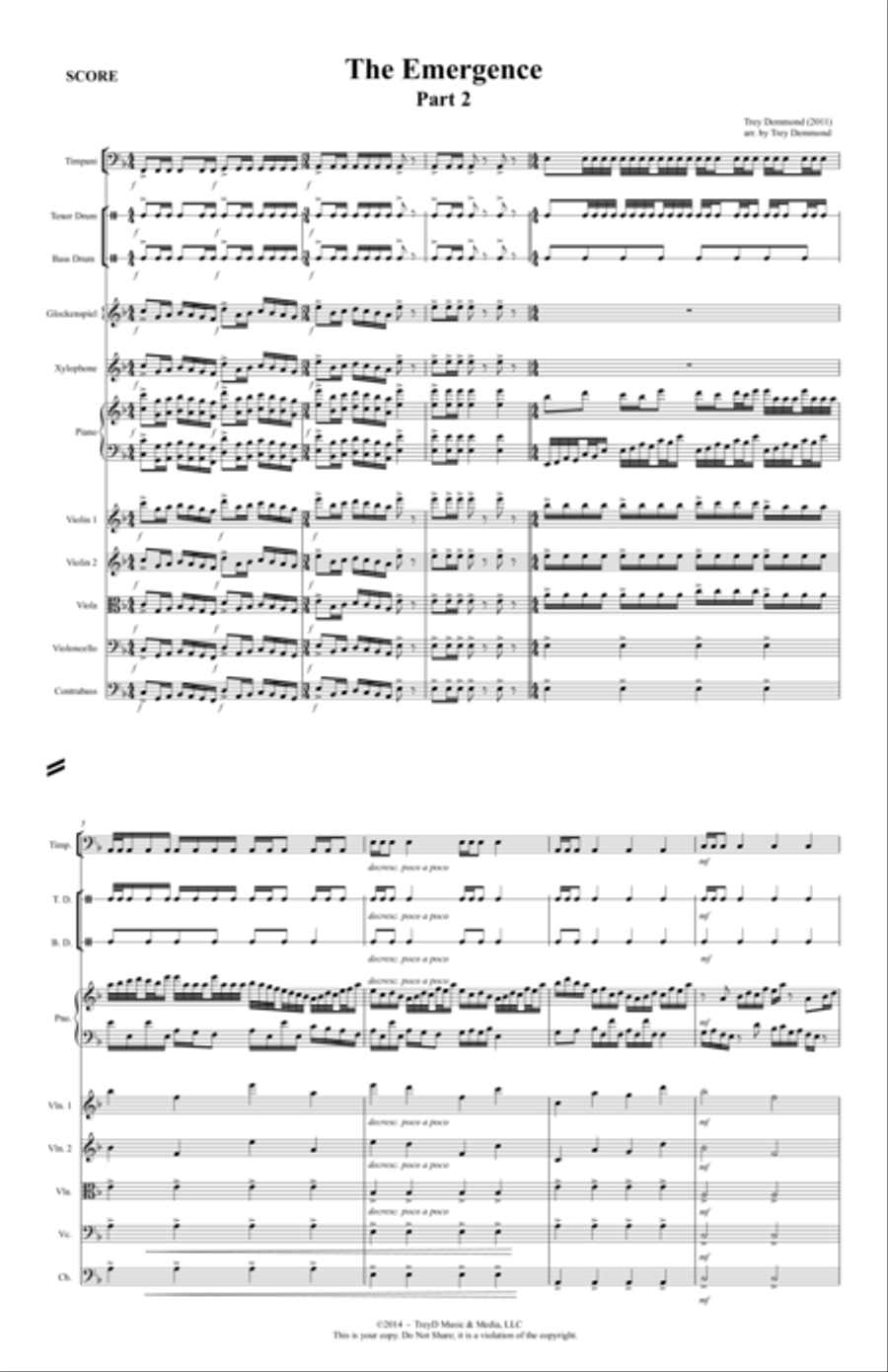 The Emergence, Part 2 Chamber Orchestra scores gallery preview page 1