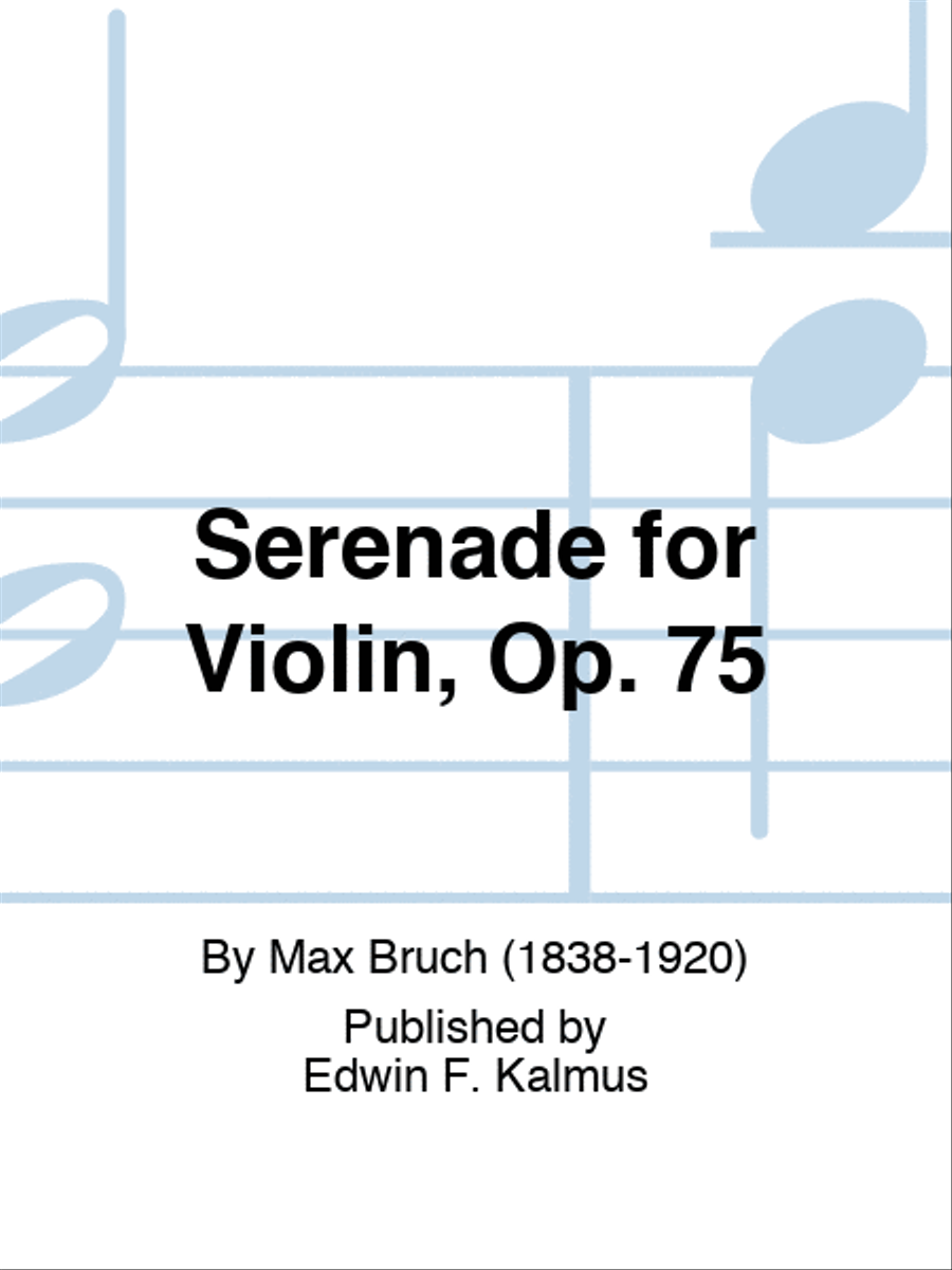 Serenade for Violin, Op. 75 Violin Solo scores gallery preview page 1