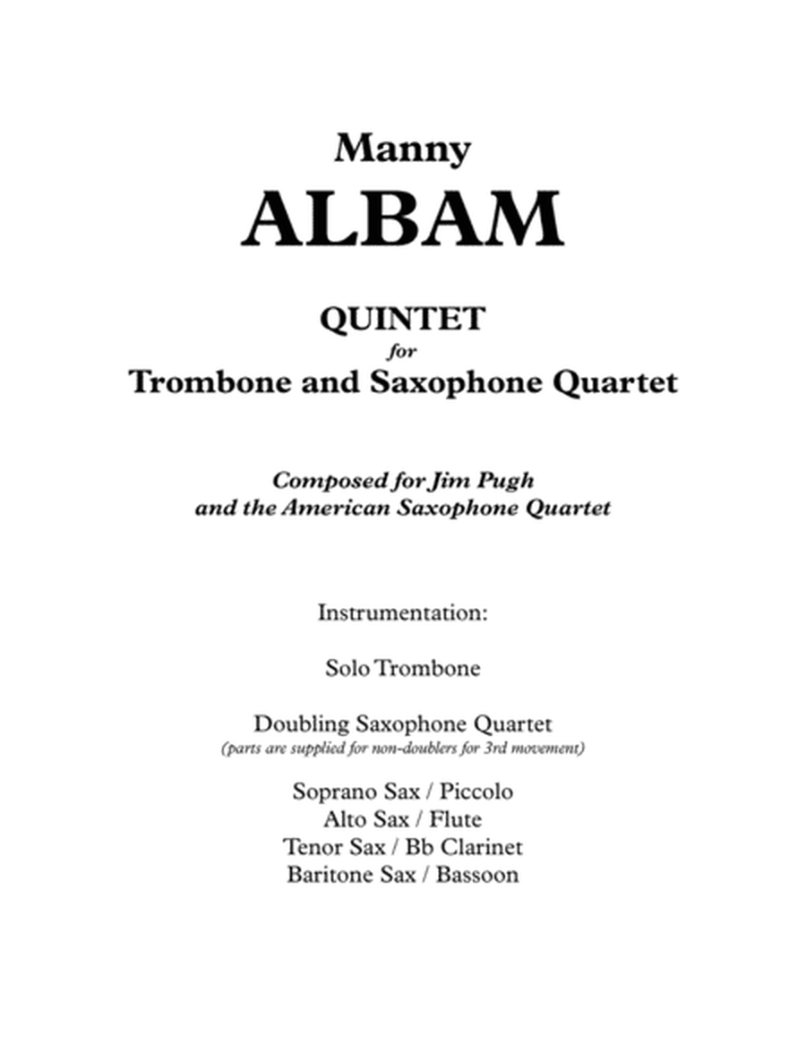Quintet for Trombone and Saxophone Quartet