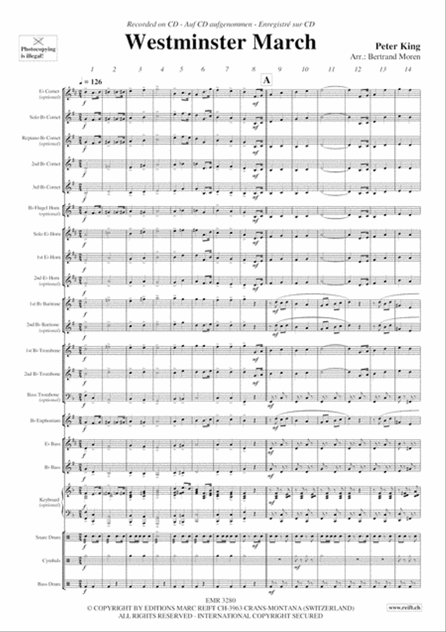 Westminster March Westminster March Brass Band scores gallery preview page 4