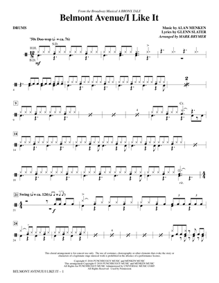 Book cover for Belmont Avenue/I Like It (from A Bronx Tale) (arr. Mark Brymer) - Drums