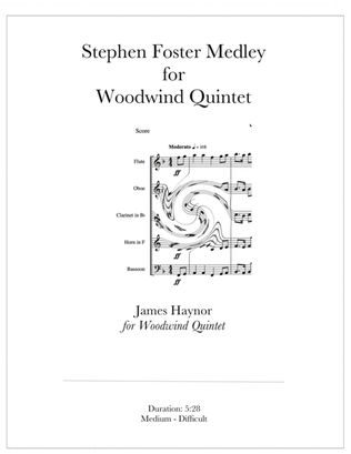 Book cover for Stephen Foster Medley for Woodwind Quintet