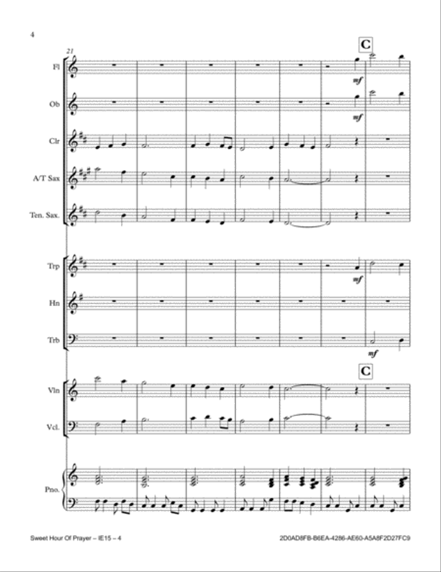 Sweet Hour Of Prayer Full Orchestra scores gallery preview page 4