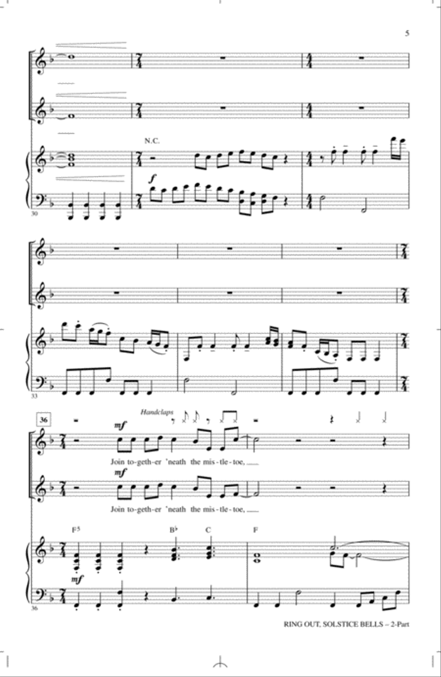 Ring Out, Solstice Bells 2-Part scores gallery preview page 4