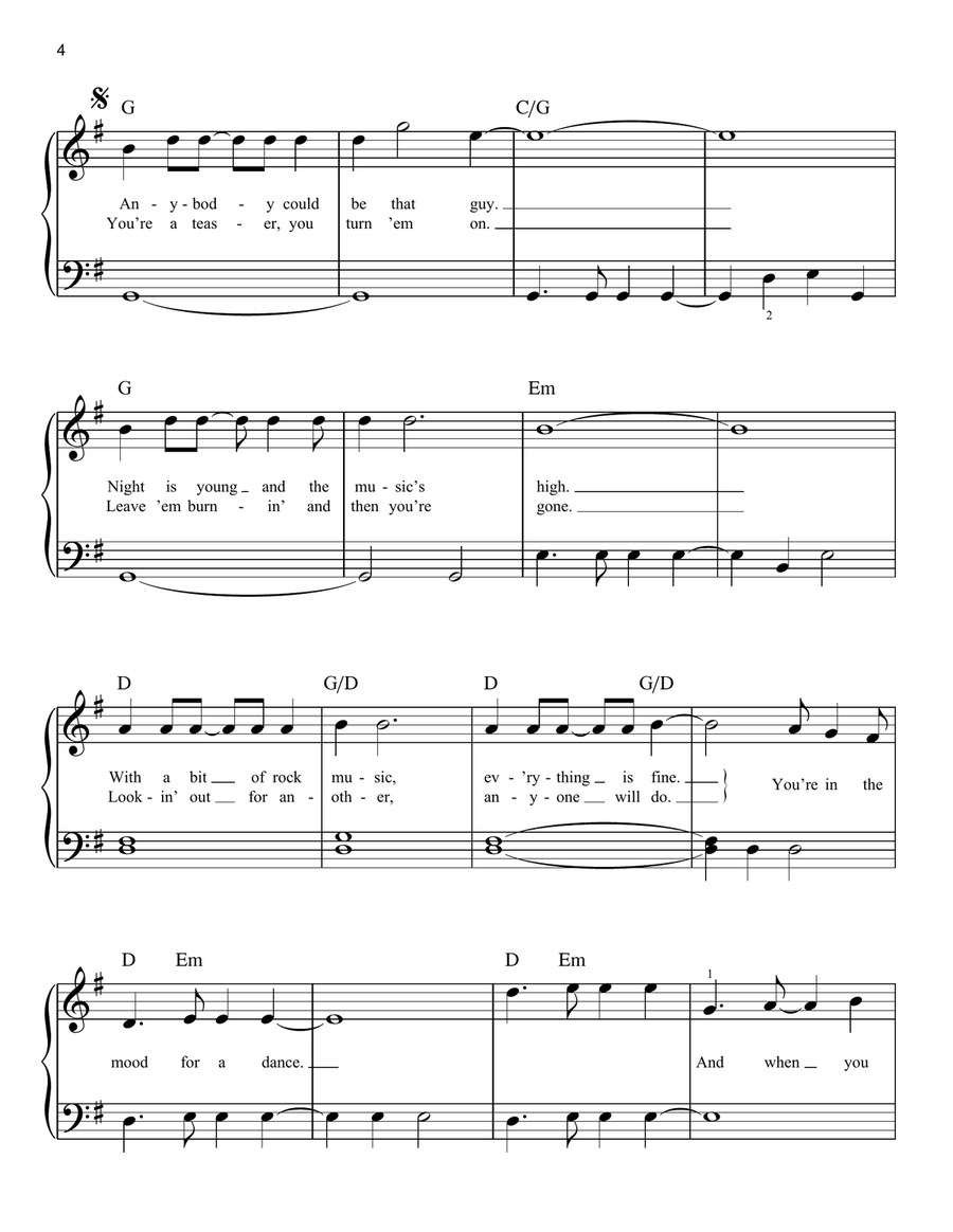 Dancing Queen Easy Piano scores gallery preview page 4