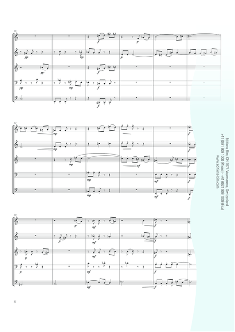 Delineations Brass Quintet scores gallery preview page 3