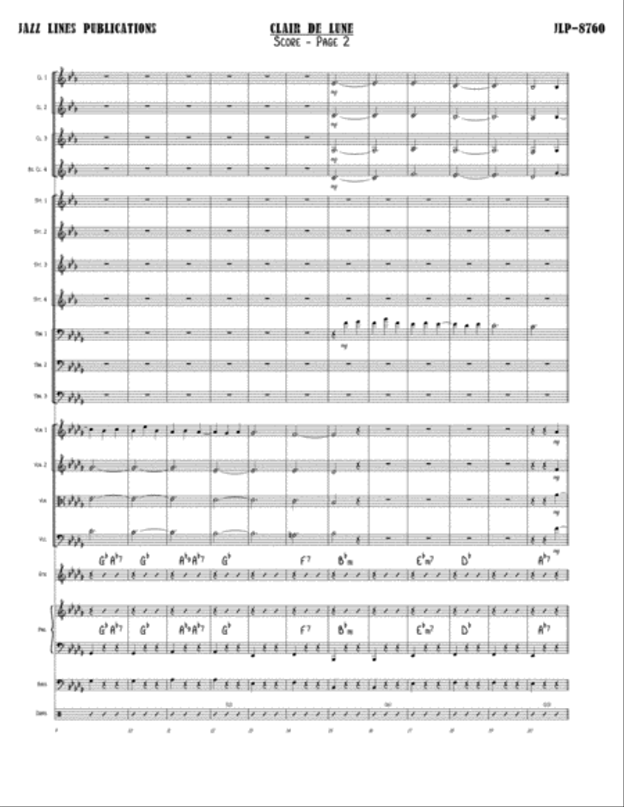 Clair De Lune Big Band scores gallery preview page 5