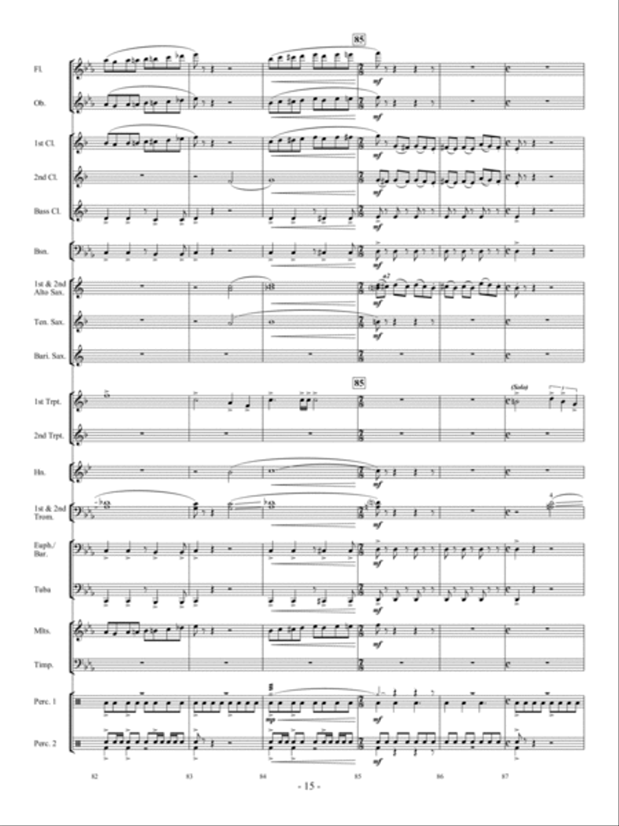 The Trumpeter of Krakow Concert Band scores gallery preview page 14