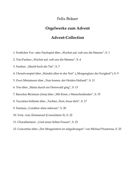 Orgelwerke zum Advent - Advent-Collection