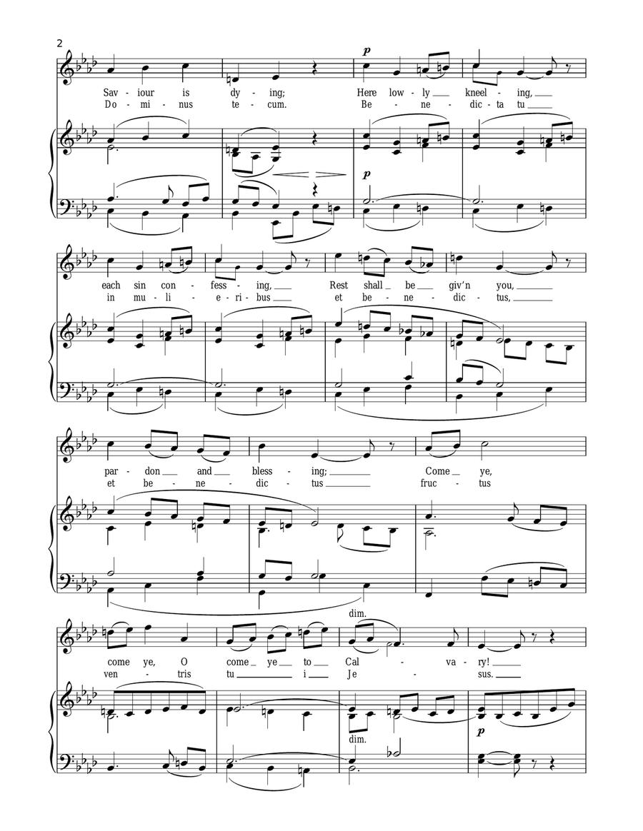 The Cross Of Calvary High Voice scores gallery preview page 2