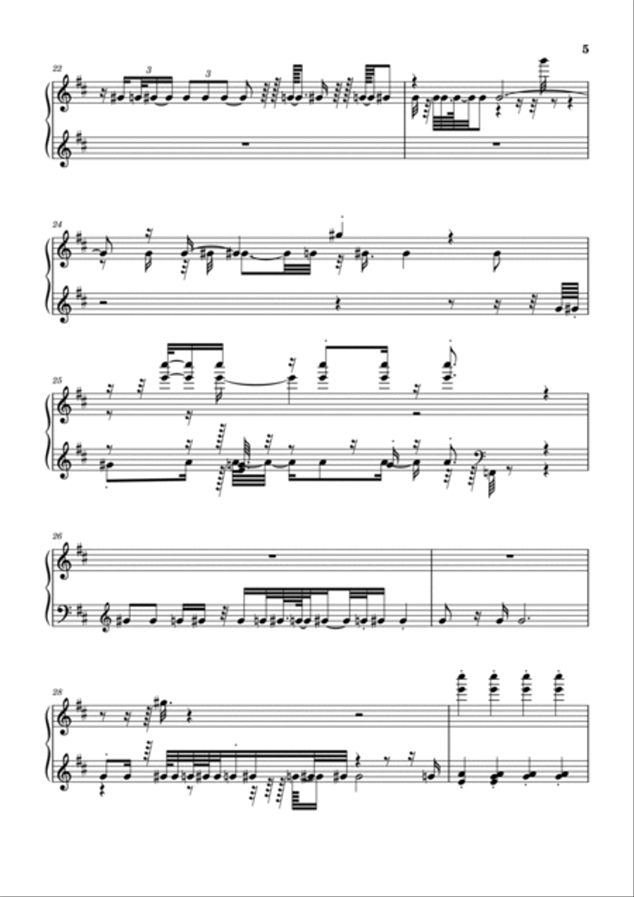 Film Started On Life Easy Piano scores gallery preview page 5