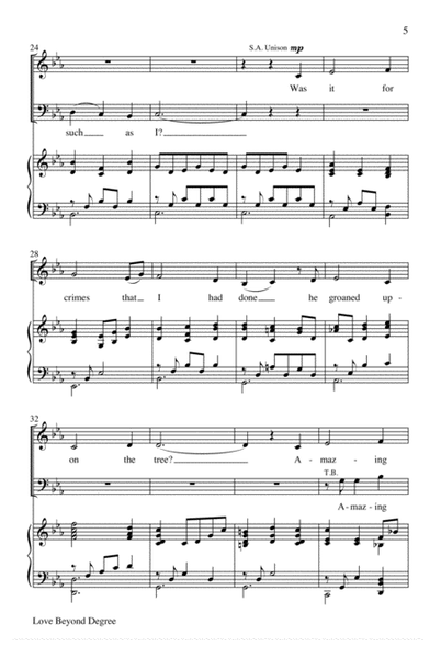 Love Beyond Degree-SATB image number null
