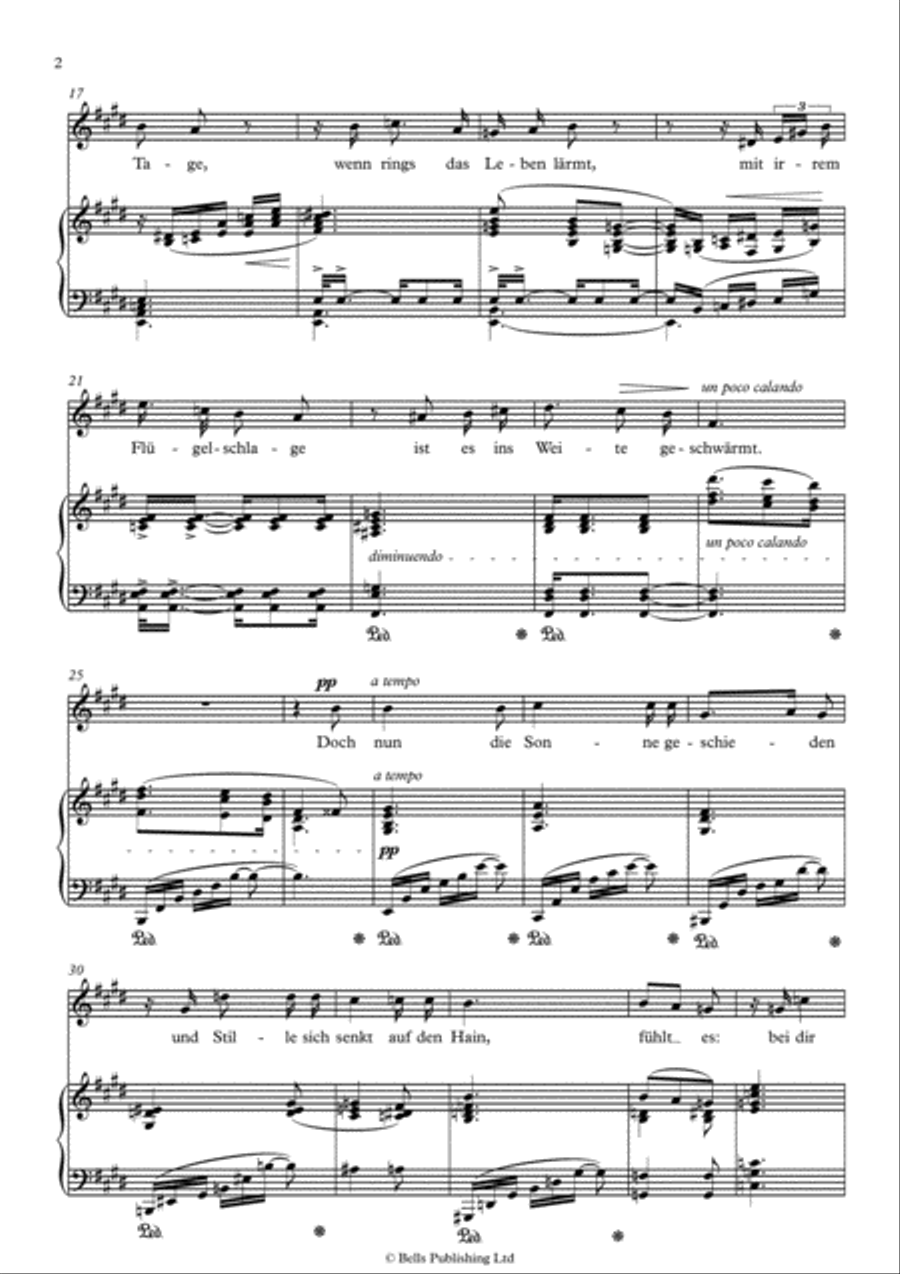 Heimkehr, Op. 15 No. 5 (Original key. E Major) Voice Solo scores gallery preview page 2