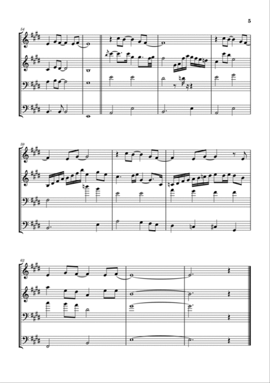 He Knows My Name Brass Ensemble scores gallery preview page 6