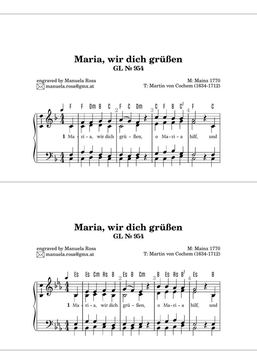 Gottesloblieder Collection Marienlieder 946, 948, 954, 956, 959, 963 Organ Solo scores gallery preview page 3