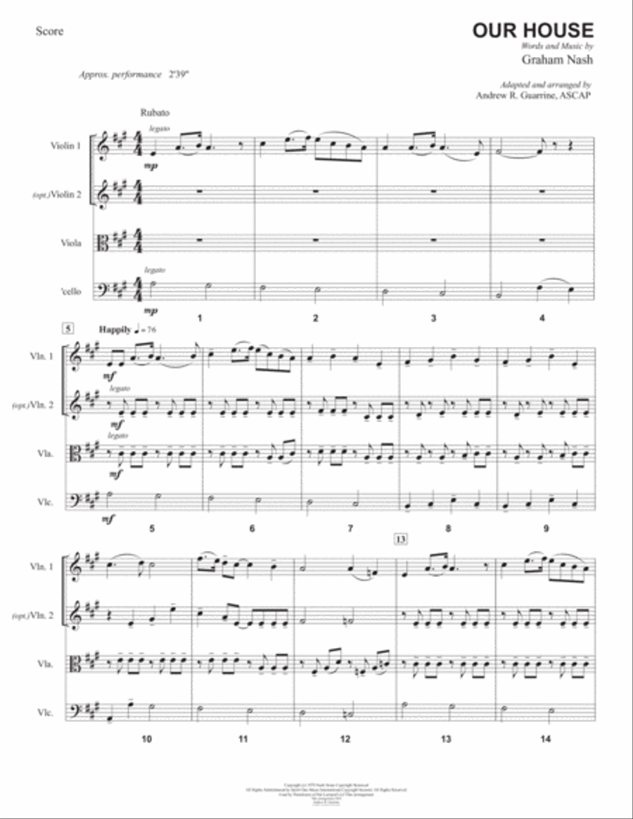 Our House String Quartet scores gallery preview page 2