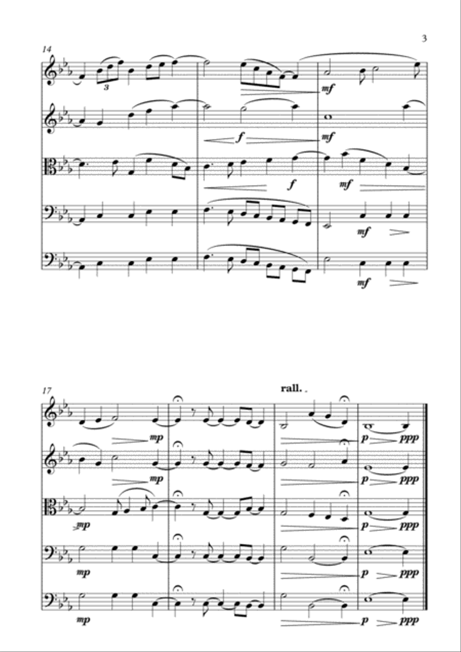 Larghetto for Strings String Quartet scores gallery preview page 3