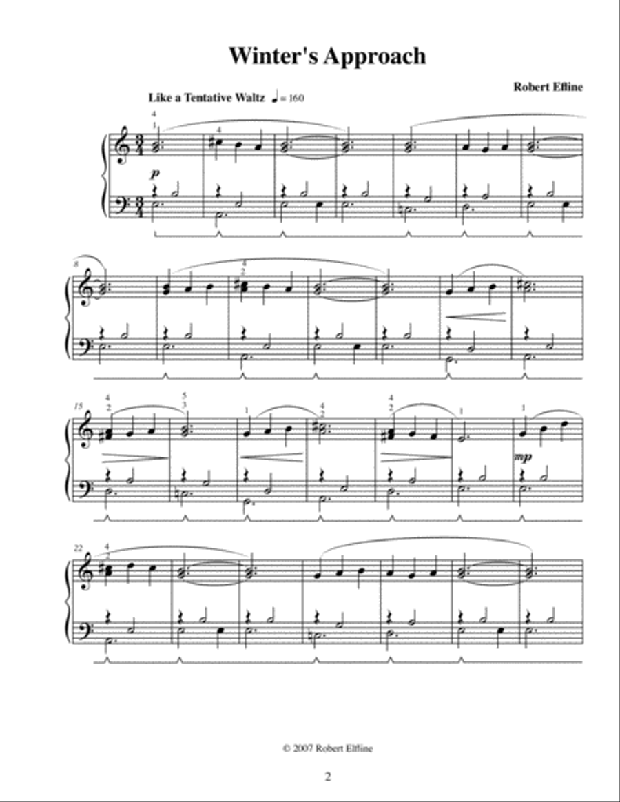 Winter's Approach Piano Solo scores gallery preview page 2