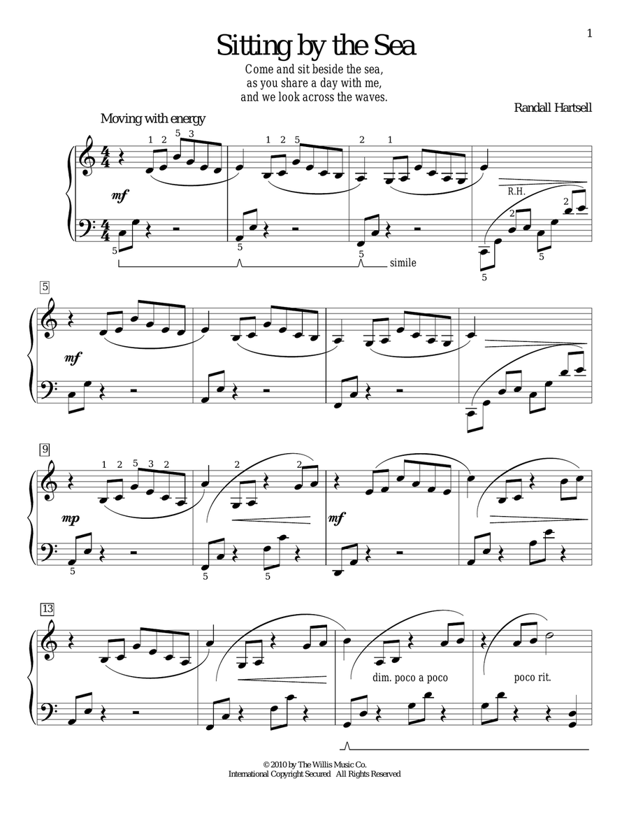 Sitting By The Sea Piano Method scores gallery preview page 1