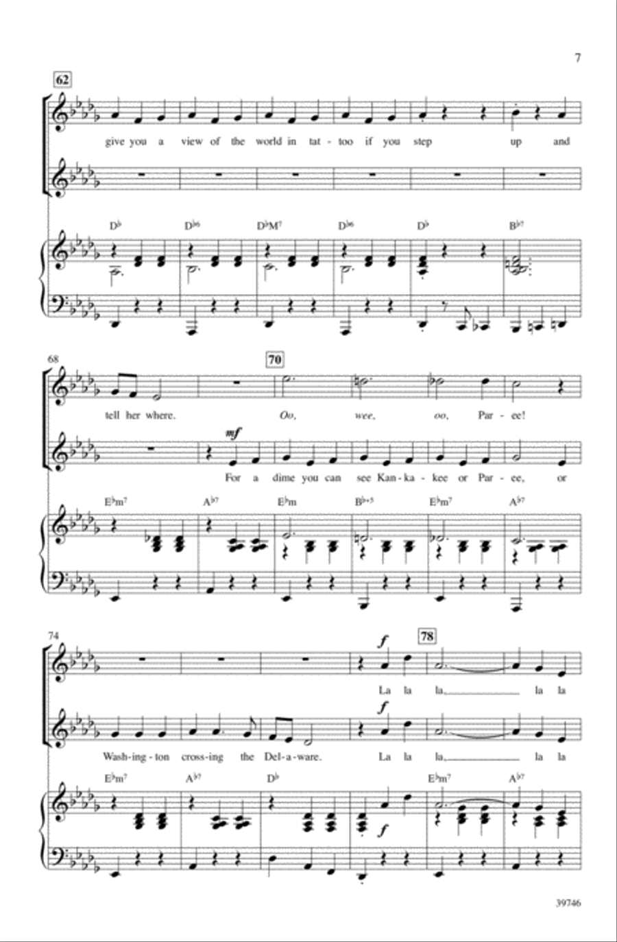 Lydia, the Tattooed Lady Choir scores gallery preview page 6