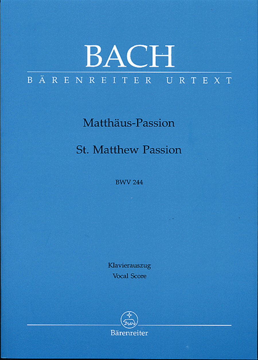 Book cover for Matthaus-Passion BWV 244