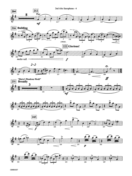 Harry Potter Symphonic Suite: 2nd E-flat Alto Saxophone