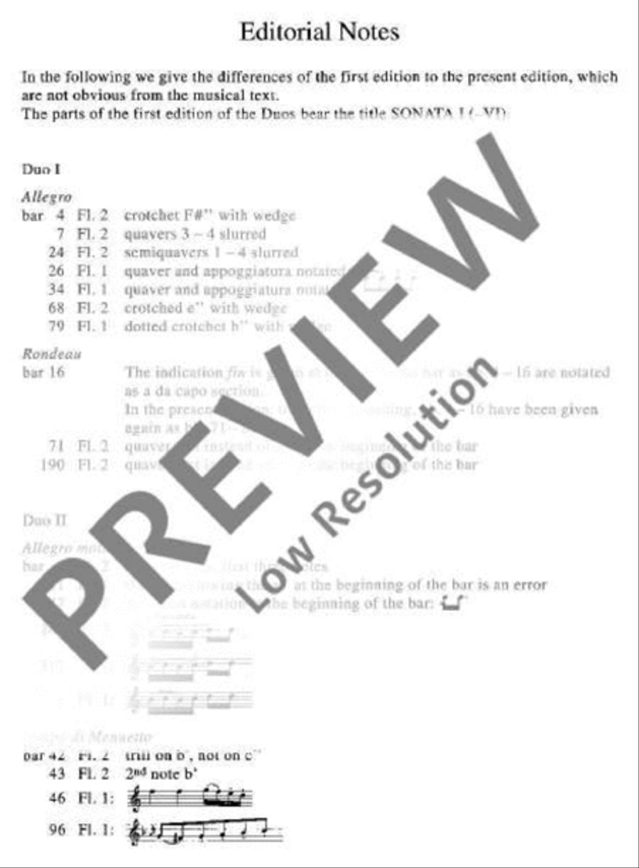 Six Duos Six Duos Flute Duet scores gallery preview page 11
