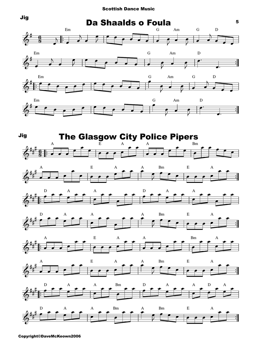 Traditional Scottish Dance Music for Flute; 40 Jigs, Marches, Strathspeys and more... Flute Solo scores gallery preview page 5