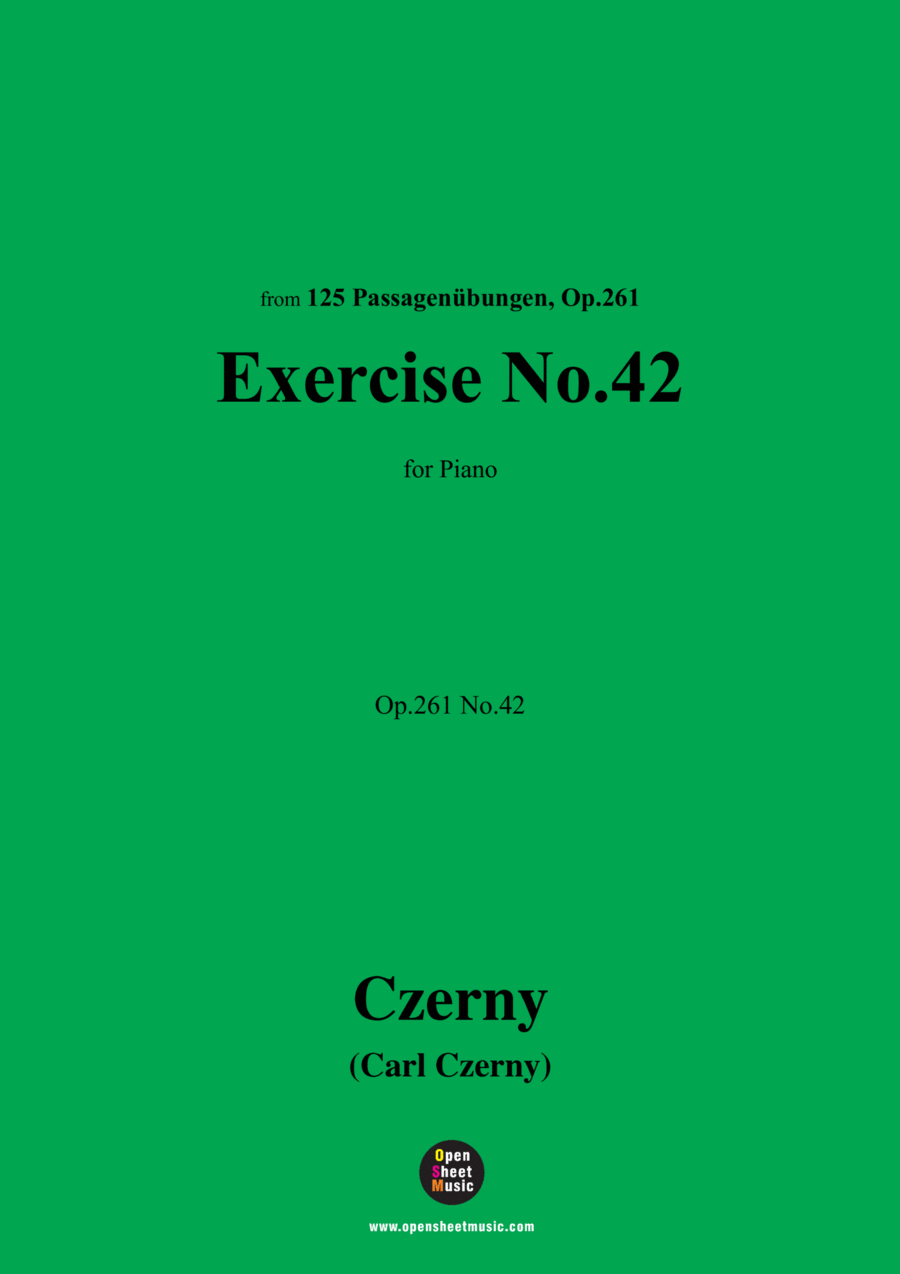 C. Czerny-Exercise No.42,Op.261 No.42 Piano Method scores gallery preview page 1