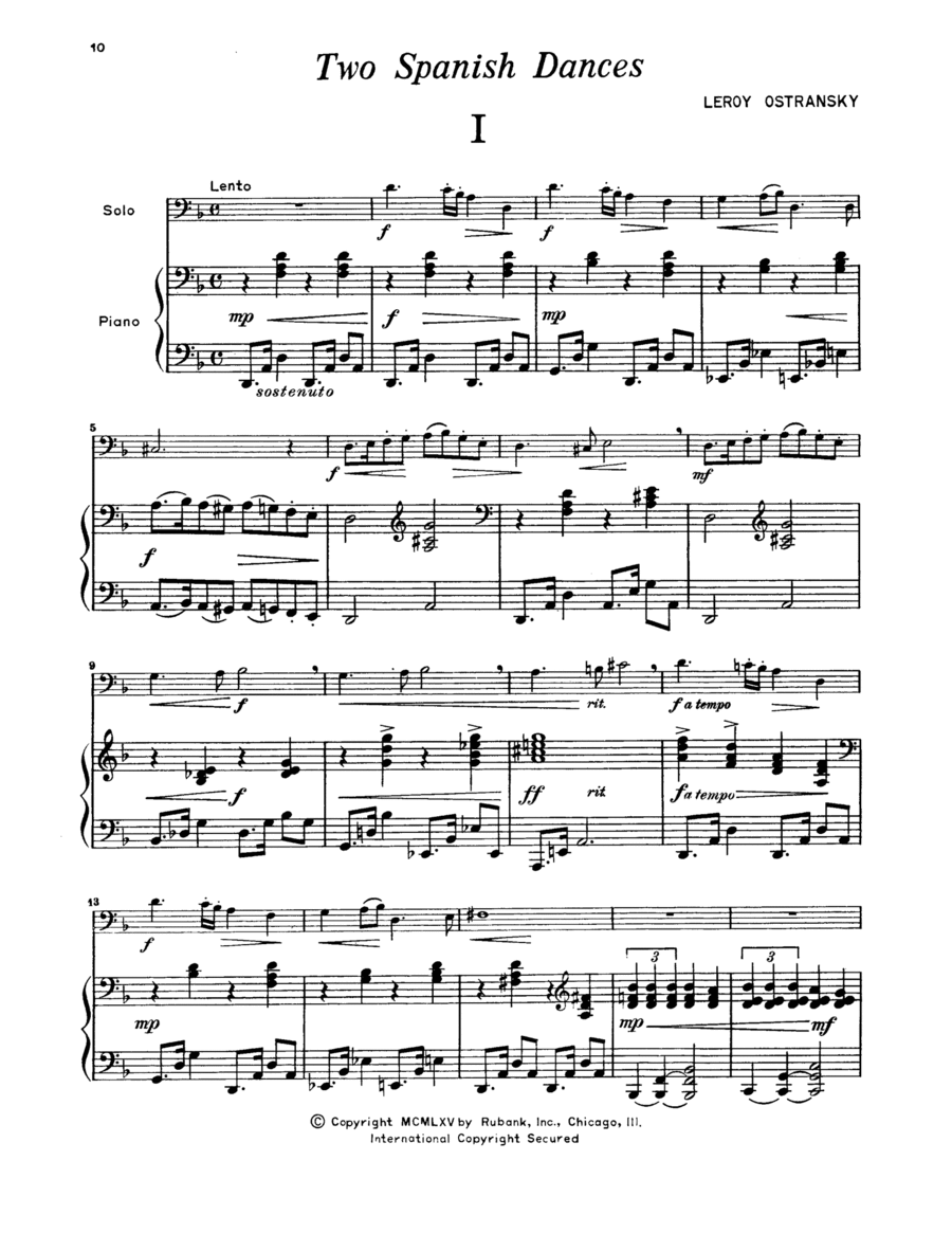 Two Spanish Dances Piano scores gallery preview page 1