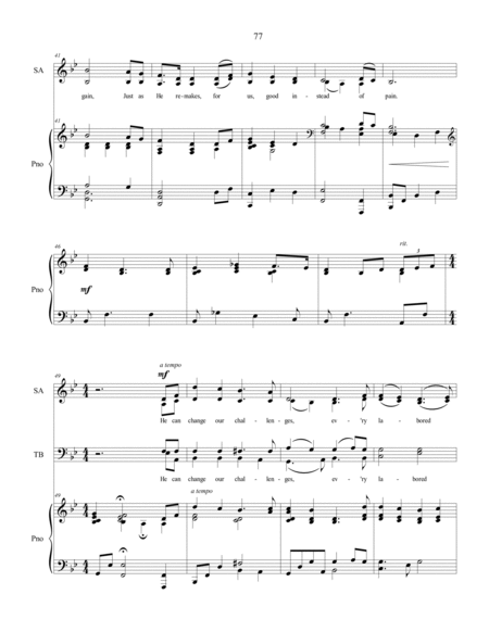 Turning Water to Wine, sacred music for SATB choir image number null