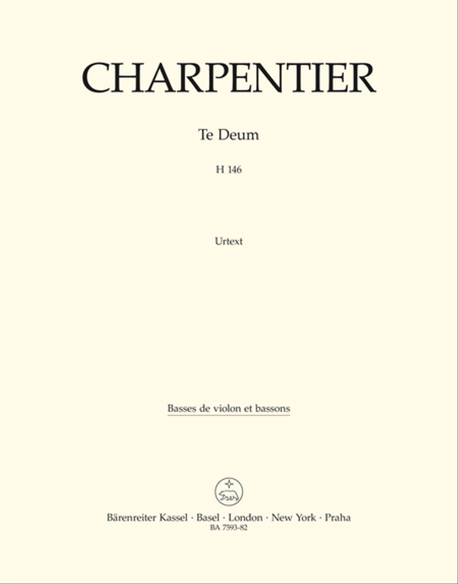 Te Deum in D major H 146 Te Deum in D major H 146 Double Bass scores gallery preview page 1