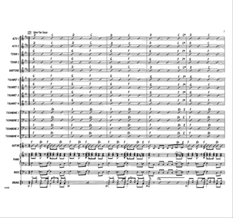 Lord, I Want to Be a Christian Jazz Ensemble scores gallery preview page 7