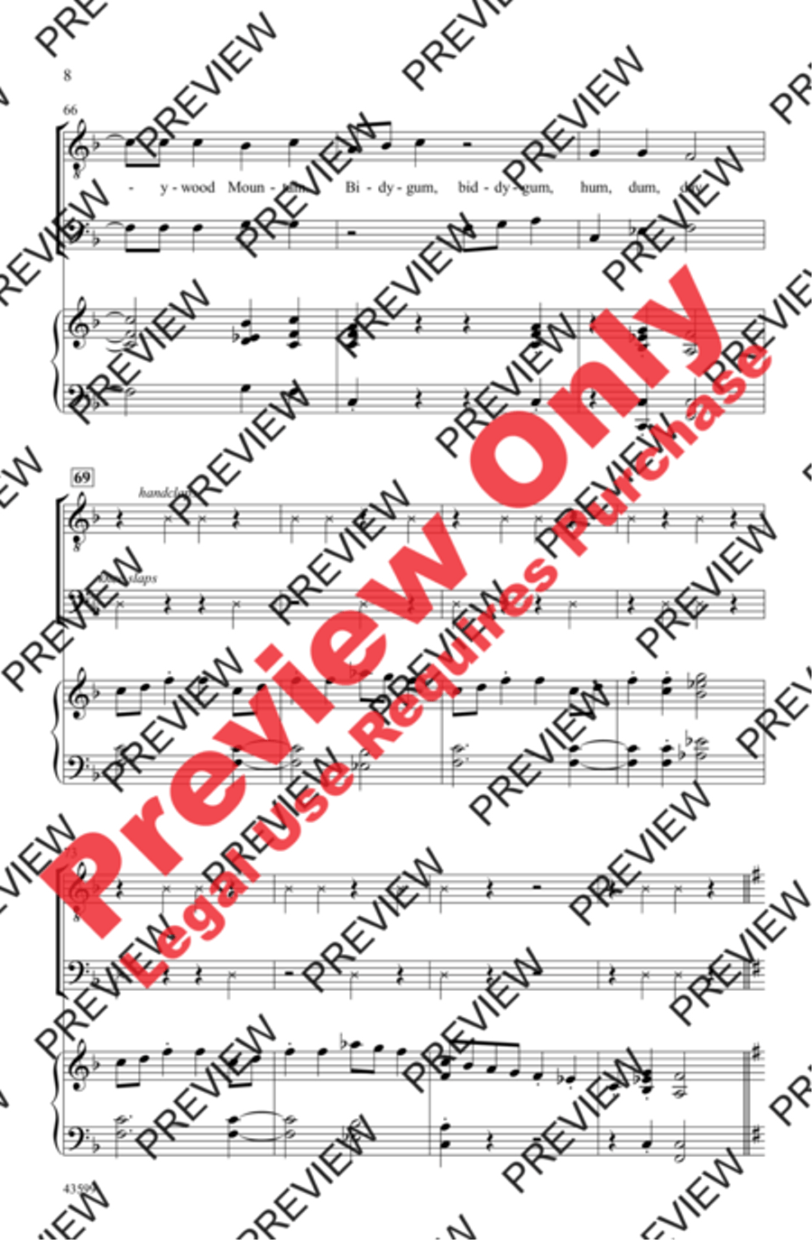 Pineywood Mountain Men's Choir scores gallery preview page 8