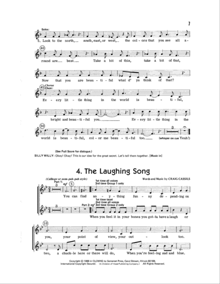 Clowns Clowns Choir scores gallery preview page 9