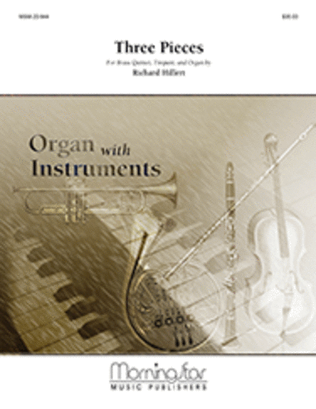 Book cover for Three Pieces for Brass Quintet, Timpani, and Organ